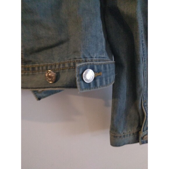 Sharewin Women’s Light Blue Button Front Denim Jean Jacket Size L - Picture 5 of 8